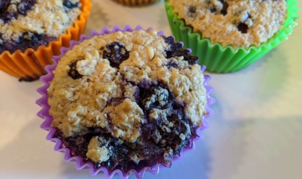 Oat Bran Blueberry Muffins
